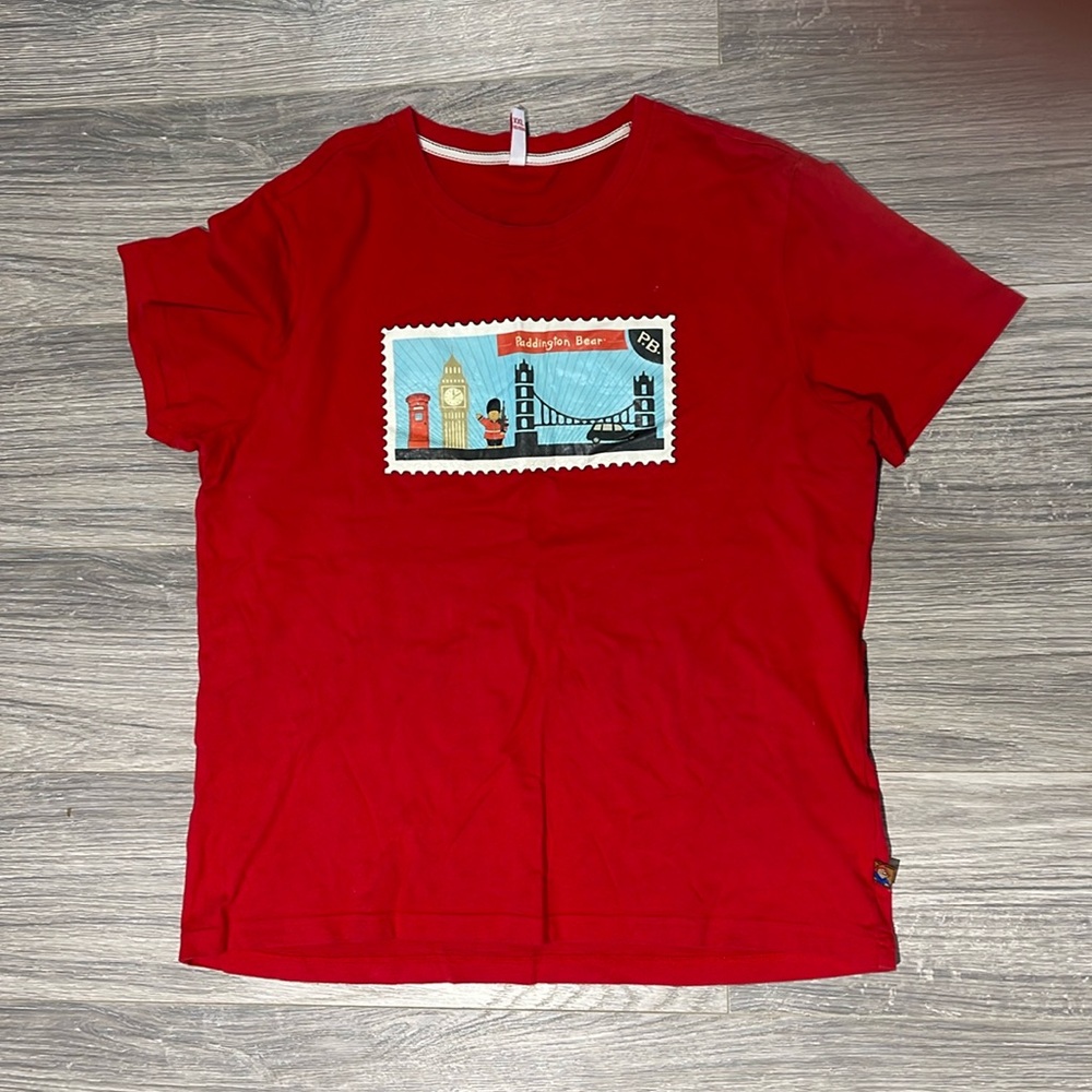 Paddington Bear cotton t shirt with vinyl style application